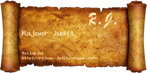 Rajner Judit névjegykártya